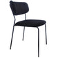 Lucia - Chaise de salle à manger en velours noir