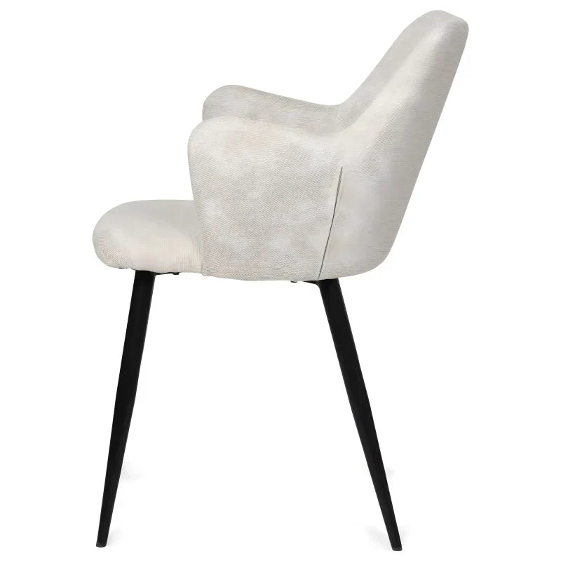 Isabella - Chaise de salle à manger en tissu beige