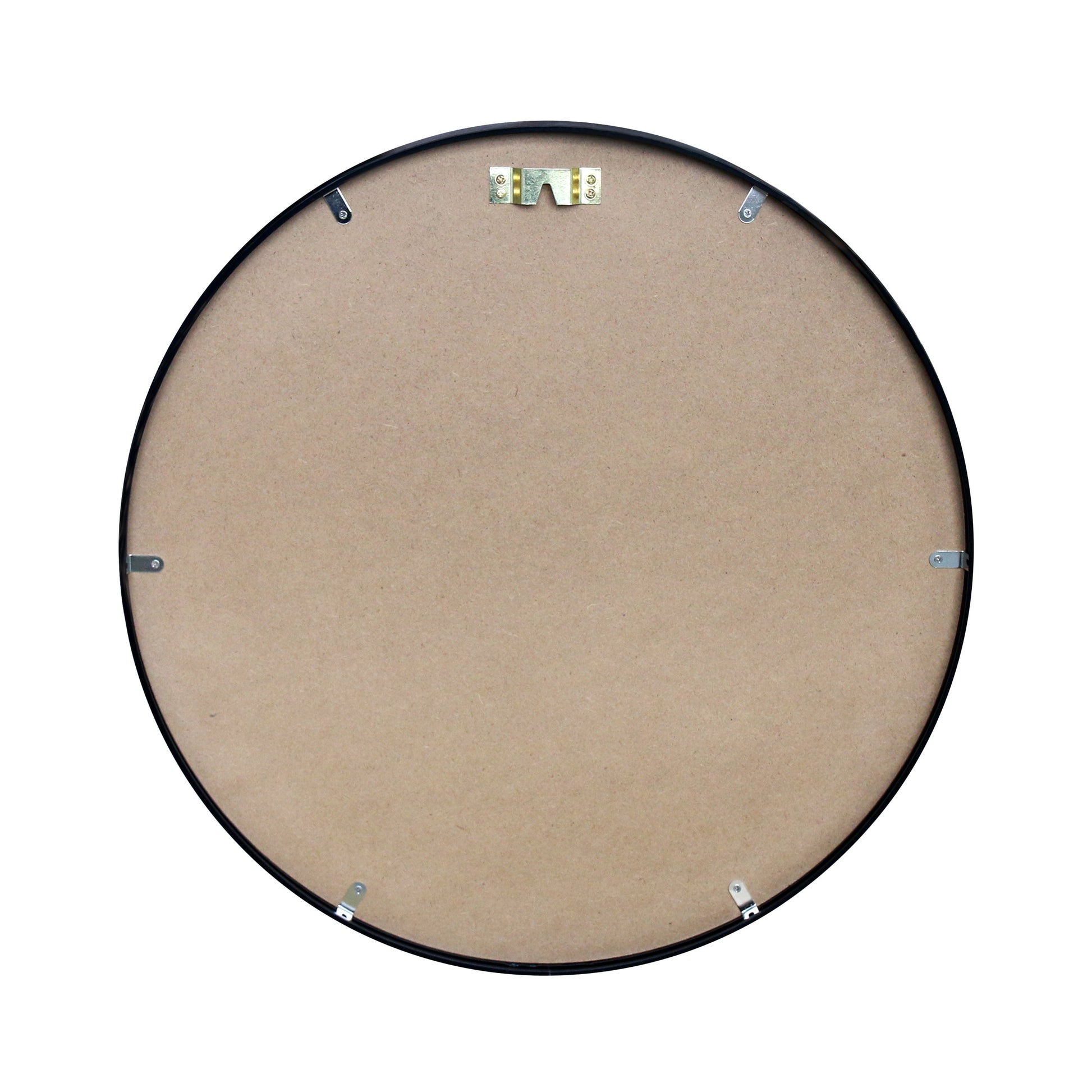 Miroir rond avec cadre noir Ø70 cm