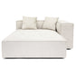 Hailey - Canapé d'angle droit beige avec 2 modules L: 294 x P: 148 x H: 65 cm