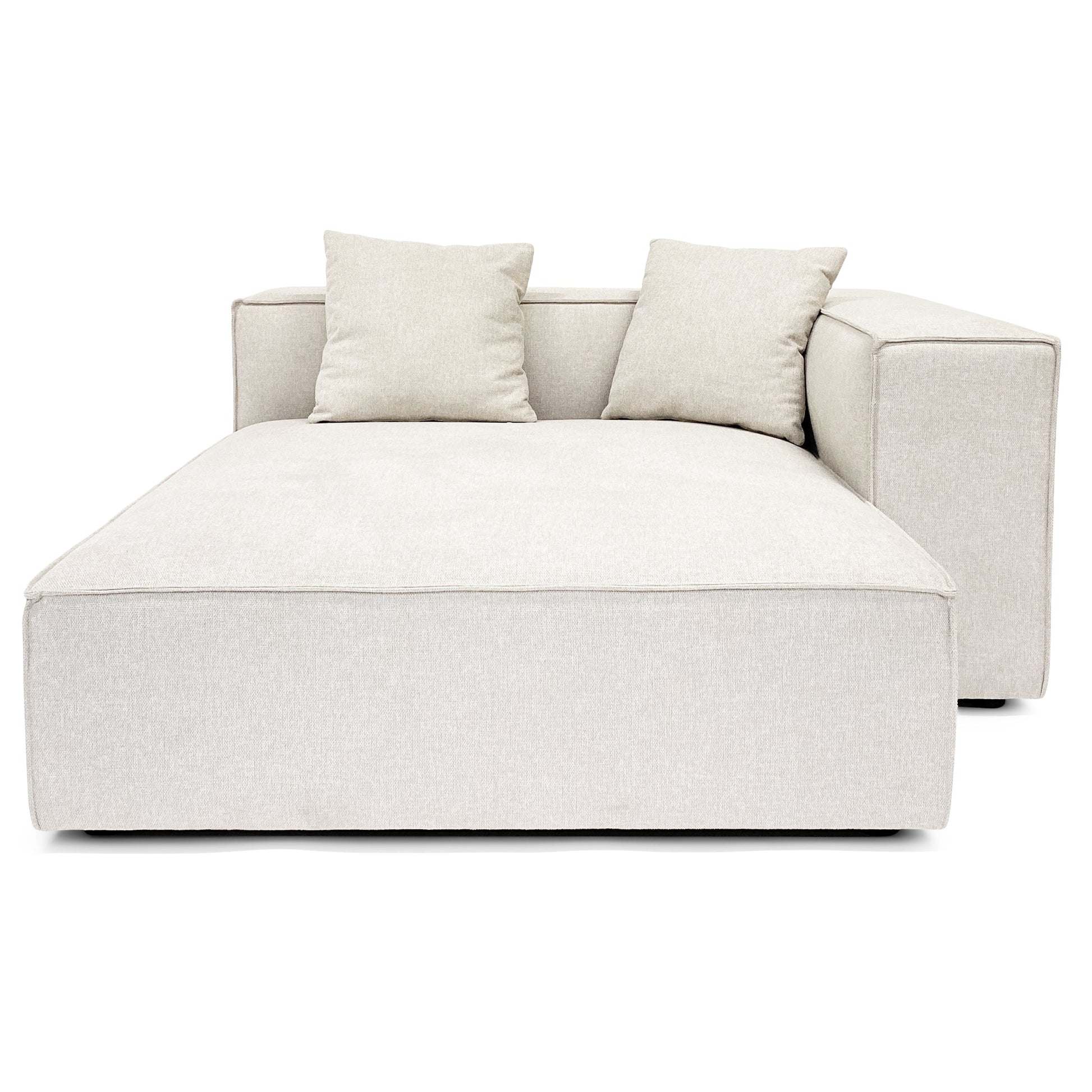 Hailey - Canapé d'angle droit beige avec 2 modules L: 294 x P: 148 x H: 65 cm