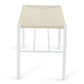 Bella - Banc blanc avec assise en rotin