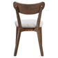 Rickie - Chaise de salle à manger en bois de chêne fumé avec siège rembourré