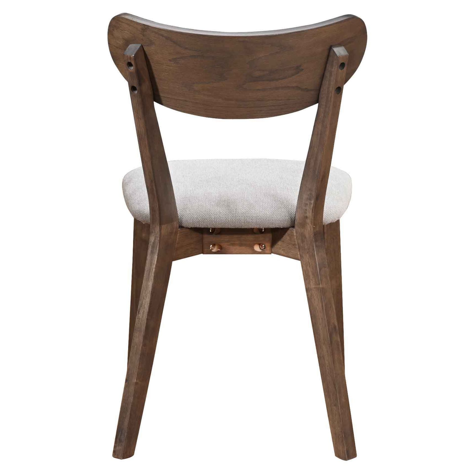 Rickie - Chaise de salle à manger en bois de chêne fumé avec siège rembourré