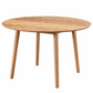 Aggi - Table ronde Ø120 cm en placage de chêne huilé avec motif en chevrons