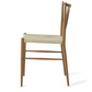 Elena - Chaise de salle à manger design en bois de noyer avec assise tressée