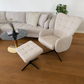 Alfred - Fauteuil inclinable avec repose-pieds - Beige