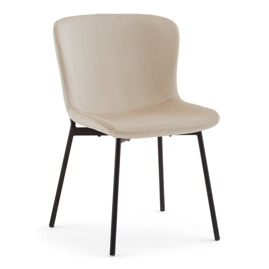 Adena chaise de salle à manger - Velours beige