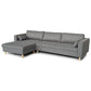 Brandy - Canapé d'angle réversible convertible gris L:290 x P:96 x H:80 cm