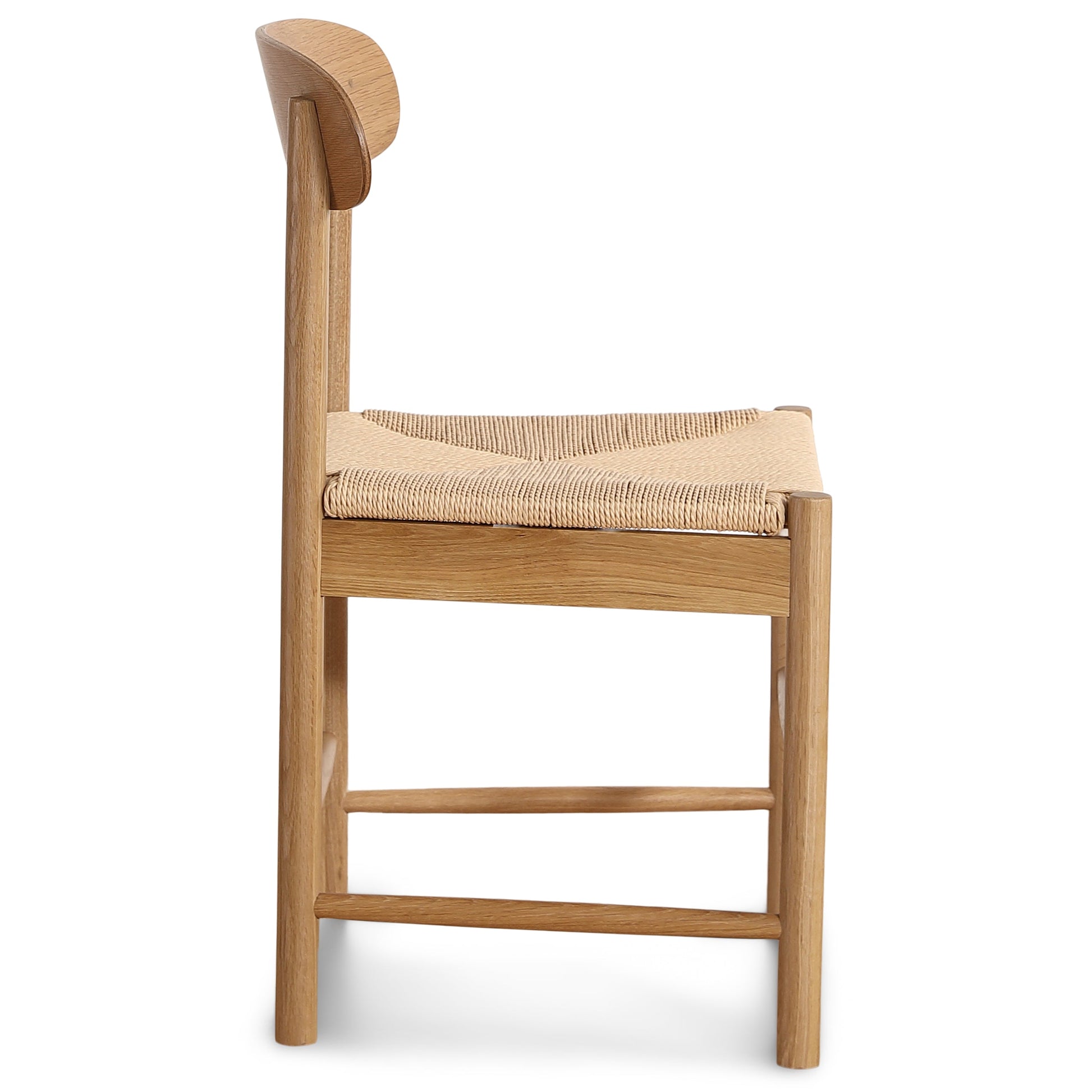Madison - Chaise en bois en chêne avec assise tressée