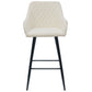 Carlo - Tabouret en bouclé blanc avec accoudoirs 65 cm