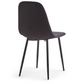 Anna - Chaise de salle à manger rembourrée en velours noir