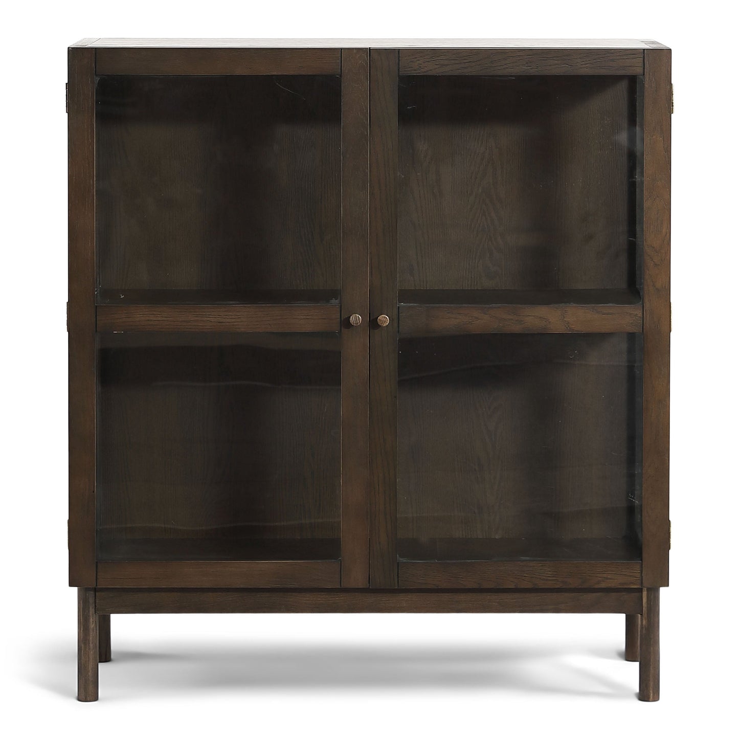Havana vitrine en chêne fumé avec 2 portes – 110x40x100 cm