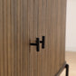 Florence - Armoire à chaussures en chêne fumé 160 x 45 x 75 cm