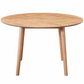 Aggi - Table ronde Ø120 cm en placage de chêne huilé avec motif en chevrons