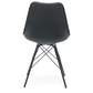 Hannah - Chaise de salle à manger noire avec pieds noirs