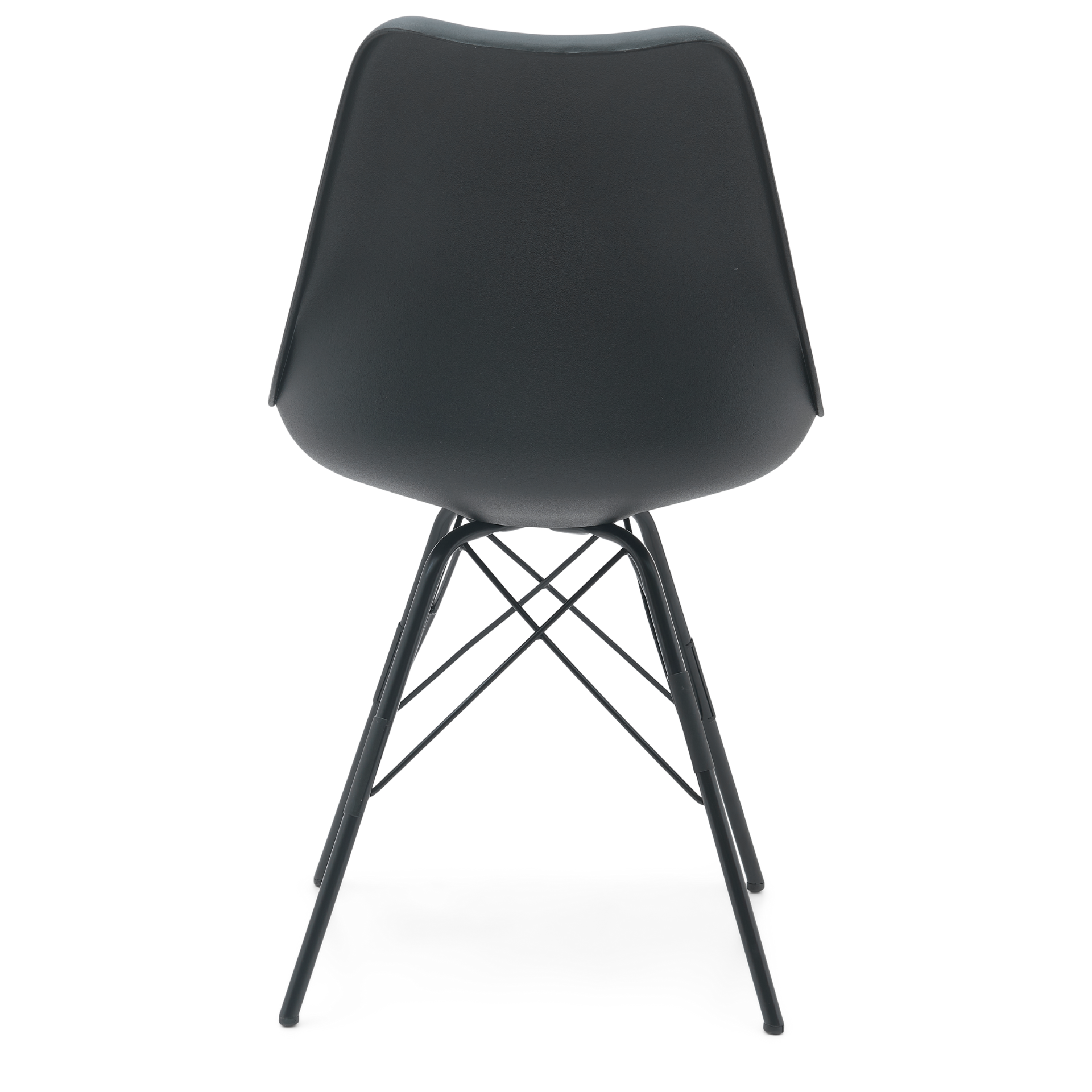 Hannah - Chaise de salle à manger noire avec pieds noirs