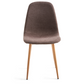 Anna - Chaise de salle à manger en tissu marron avec aspect chêne