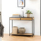 Seaford - Table console avec tiroirs en placage de chêne