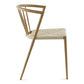 Bella - Chaise de salle à manger design œuf avec assise tressée