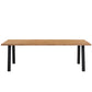 Molly - Table 200 x 95 cm en chêne naturel huilé avec pieds en A (Préparé pour des rallonges)