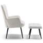 Alfred - Fauteuil inclinable avec repose-pieds - Bouclé beige