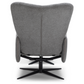 Alfred - Fauteuil inclinable avec repose-pieds - Gris
