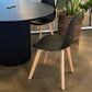 Jessica - Chaise de salle à manger noire avec pieds en bois