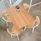 Rickie - Table à manger rabattable extensible en placage de chêne laqué 80/120 x 80 cm