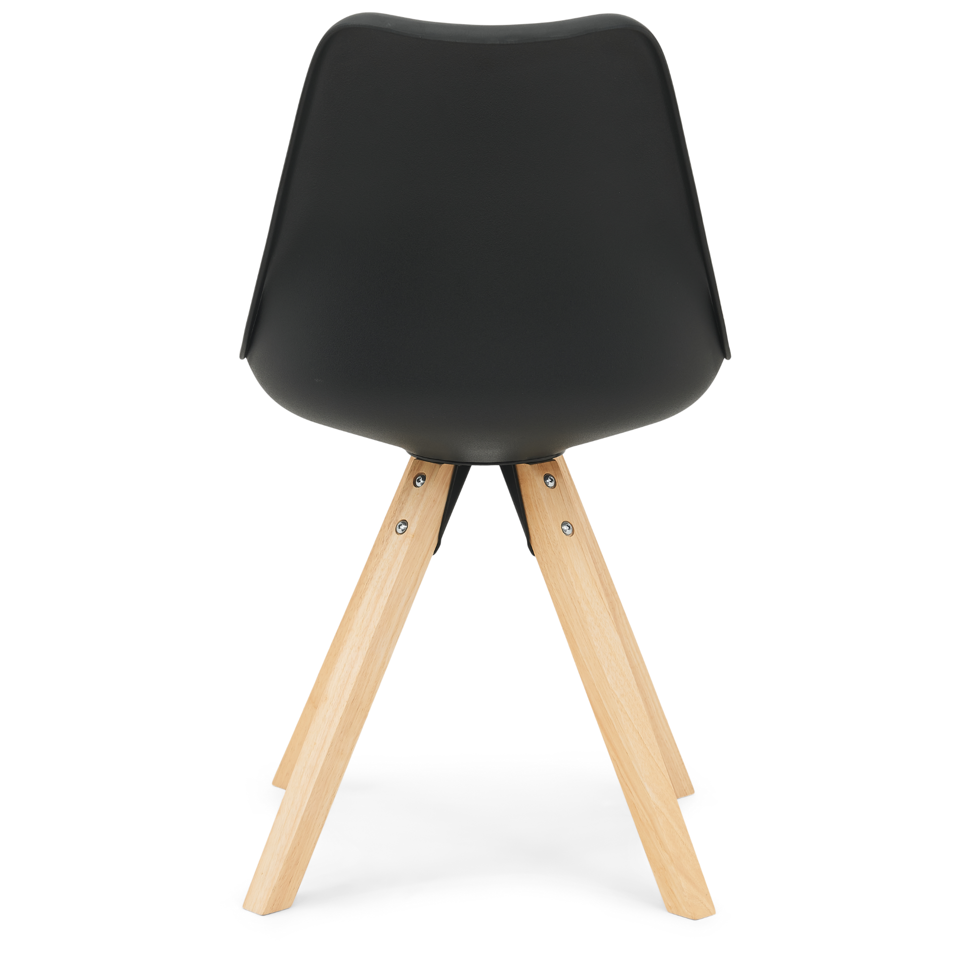 Aria - Chaise de salle à manger noire avec pieds en bois