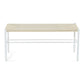 Bella - Banc blanc avec assise en rotin