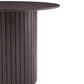 Milas table à manger ronde Ø90 cm - look chêne fumé avec pied en colonne