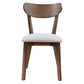 Rickie - Chaise de salle à manger en bois de chêne fumé avec siège rembourré