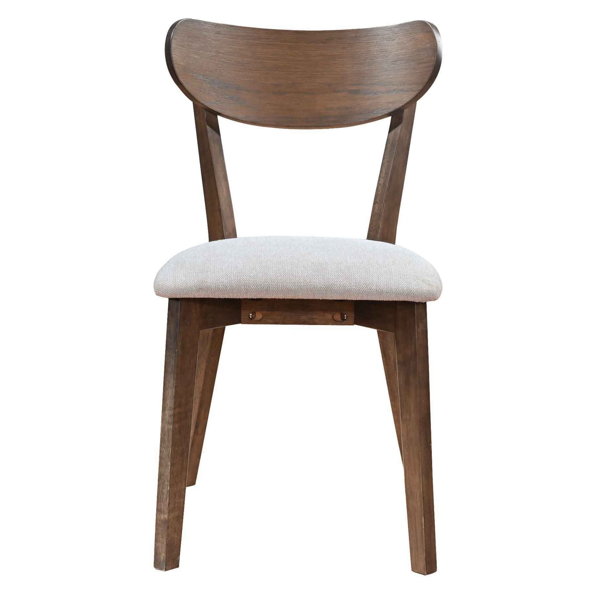 Rickie - Chaise de salle à manger en bois de chêne fumé avec siège rembourré