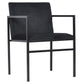Allie - Chaise de salle à manger en velours noir avec accoudoirs