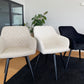 Carlo - Chaise de salle à manger en velours noir avec rotation à 360 degrés