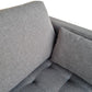 Lulu - Canapé d'angle réversible gris côté droit ou gauche L:215 x P:82 x H:78 cm