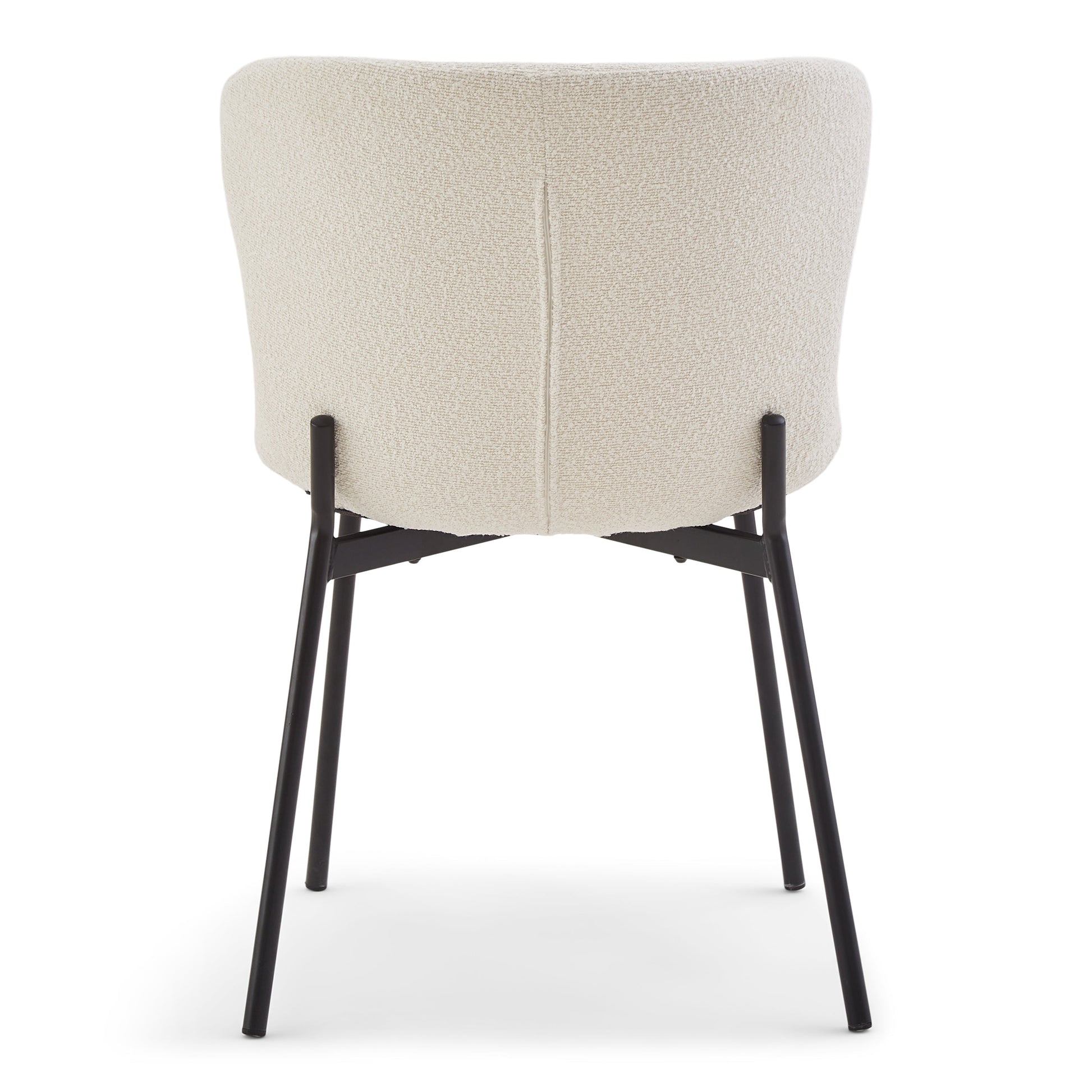 Adena Chaise de salle à manger - Bouclé blanc
