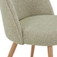 Annika Chaise de salle à manger – Tissu bouclé sable avec pieds aspect chêne