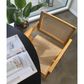 Ava - Chaise de salle à manger avec accoudoirs en frêne avec assise en osier tressé