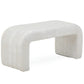 Lianna - Banc en bouclé blanc 95x40x44 cm