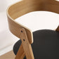 Chaise en bois Samantha en chêne avec assise en PU noire