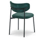 Chaise de salle à manger Lucinda - Tissu vert