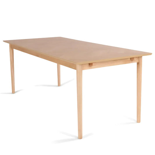 Megan - Table à manger en placage de chêne 200/300 x 90 cm (inclut 2 rallonges)