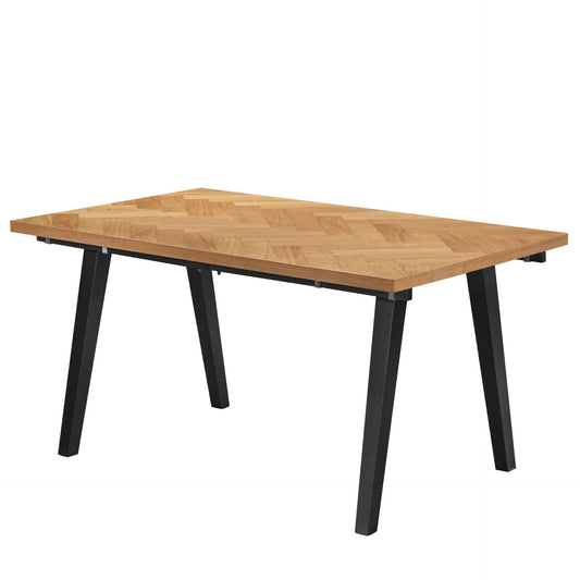 Madelina - Table 150/240 x 90 cm en placage de chêne laqué (prête pour rallonges)