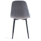 Anna - Chaise de salle à manger rembourrée en velours gris