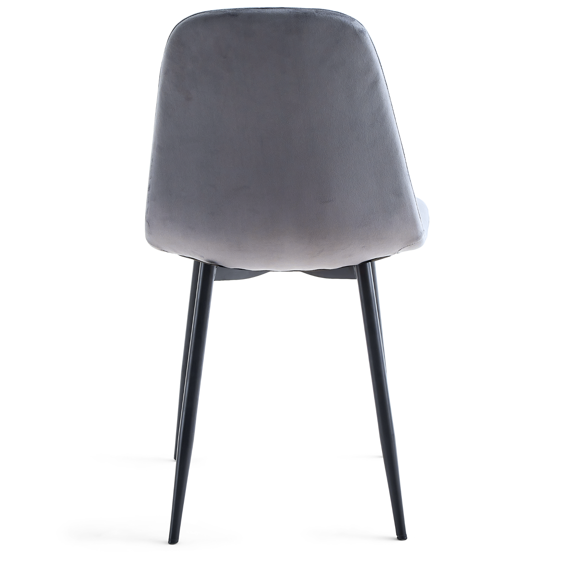 Anna - Chaise de salle à manger rembourrée en velours gris