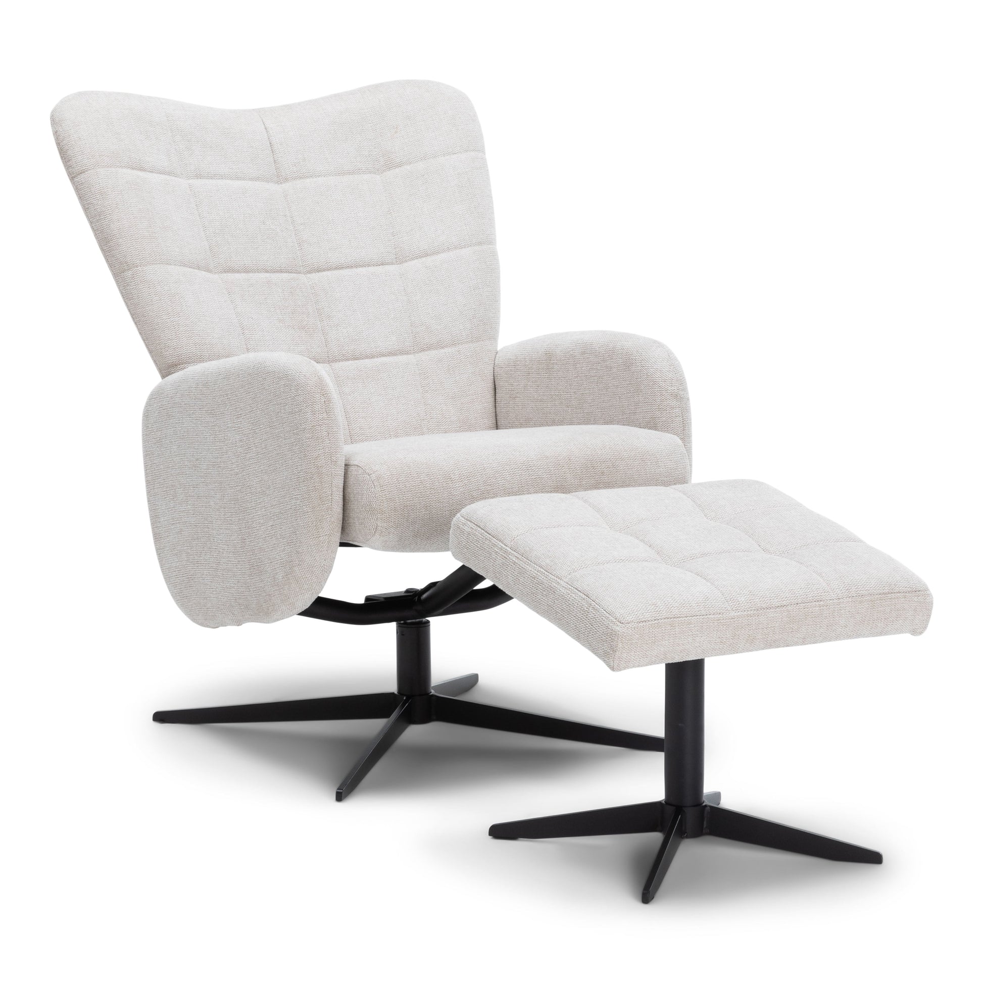 Alfred - Fauteuil inclinable avec repose-pieds - Beige