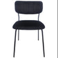 Lucia - Chaise de salle à manger en velours noir