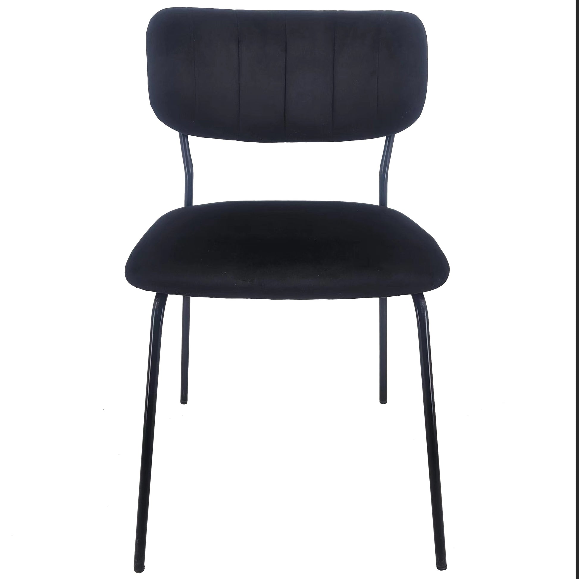 Lucia - Chaise de salle à manger en velours noir